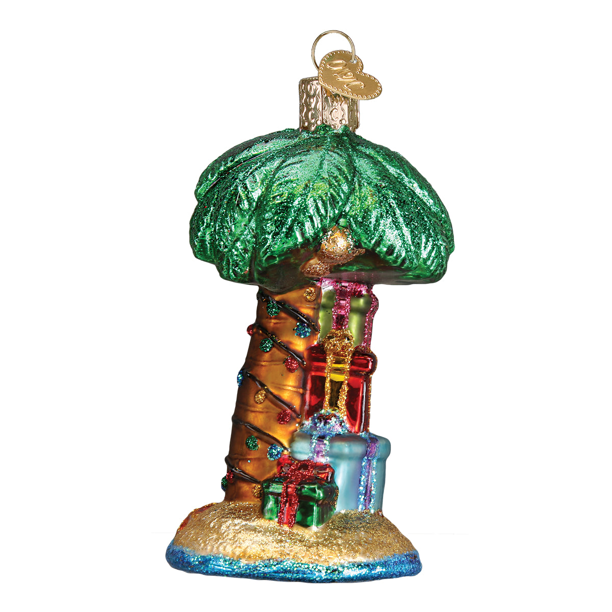 Old World Christmas Christmas Palm Tree - hand-blown glass Christmas tree ornament (view 4)