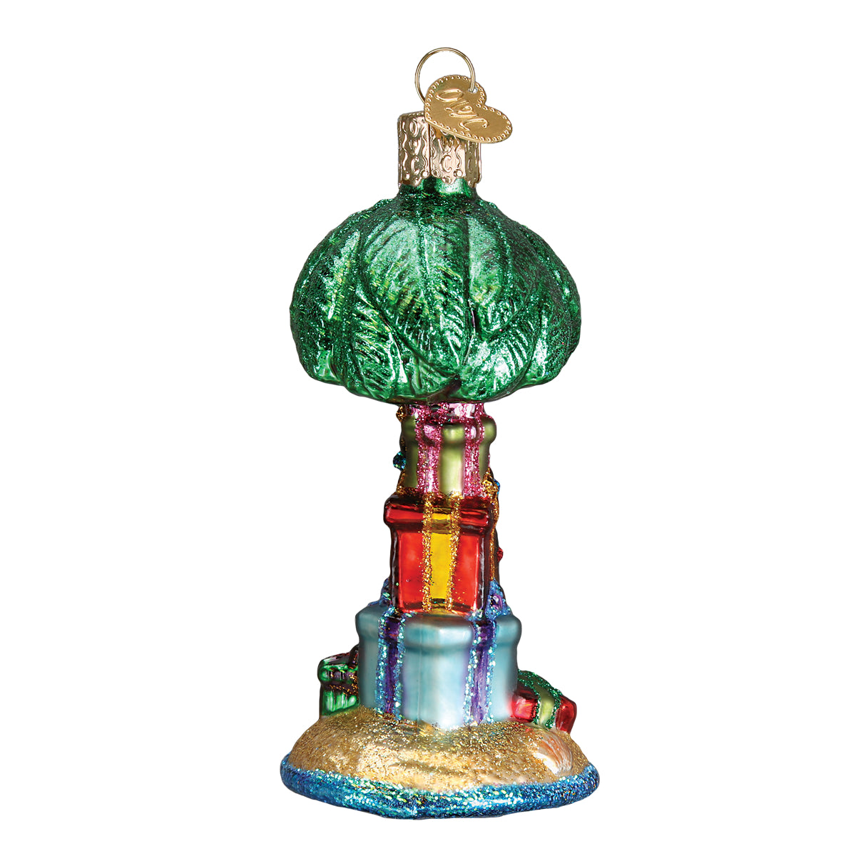 Old World Christmas Christmas Palm Tree - hand-blown glass Christmas tree ornament (view 5)