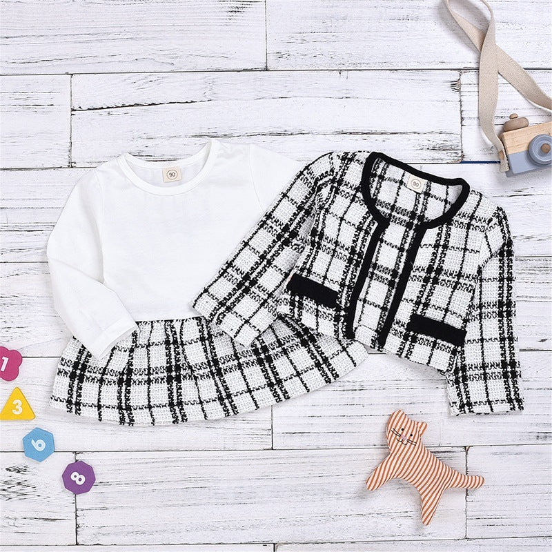 Long-sleeved Dresses Two-piece Children's Baby Small Incense Wind Suit - Cindi Book