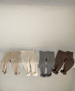 Baby Cotton Pit Strip Stretch Leggings Go Out And Leisure All-match - Cindi Book