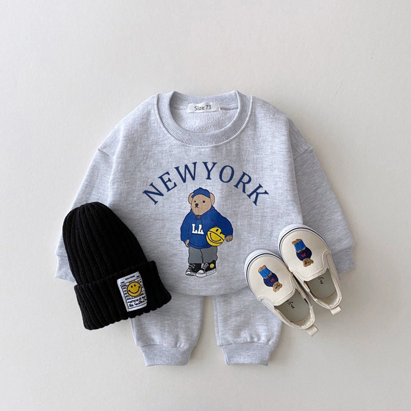 Cartoon Casual Loose Sports Set