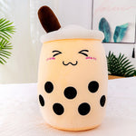 Fruit Milky Tea Cup Pillow Plush Toy Leather Phone Case - Cindi Book