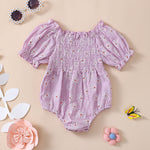 Little Sun Print Puff Sleeve Romper - Cindi Book