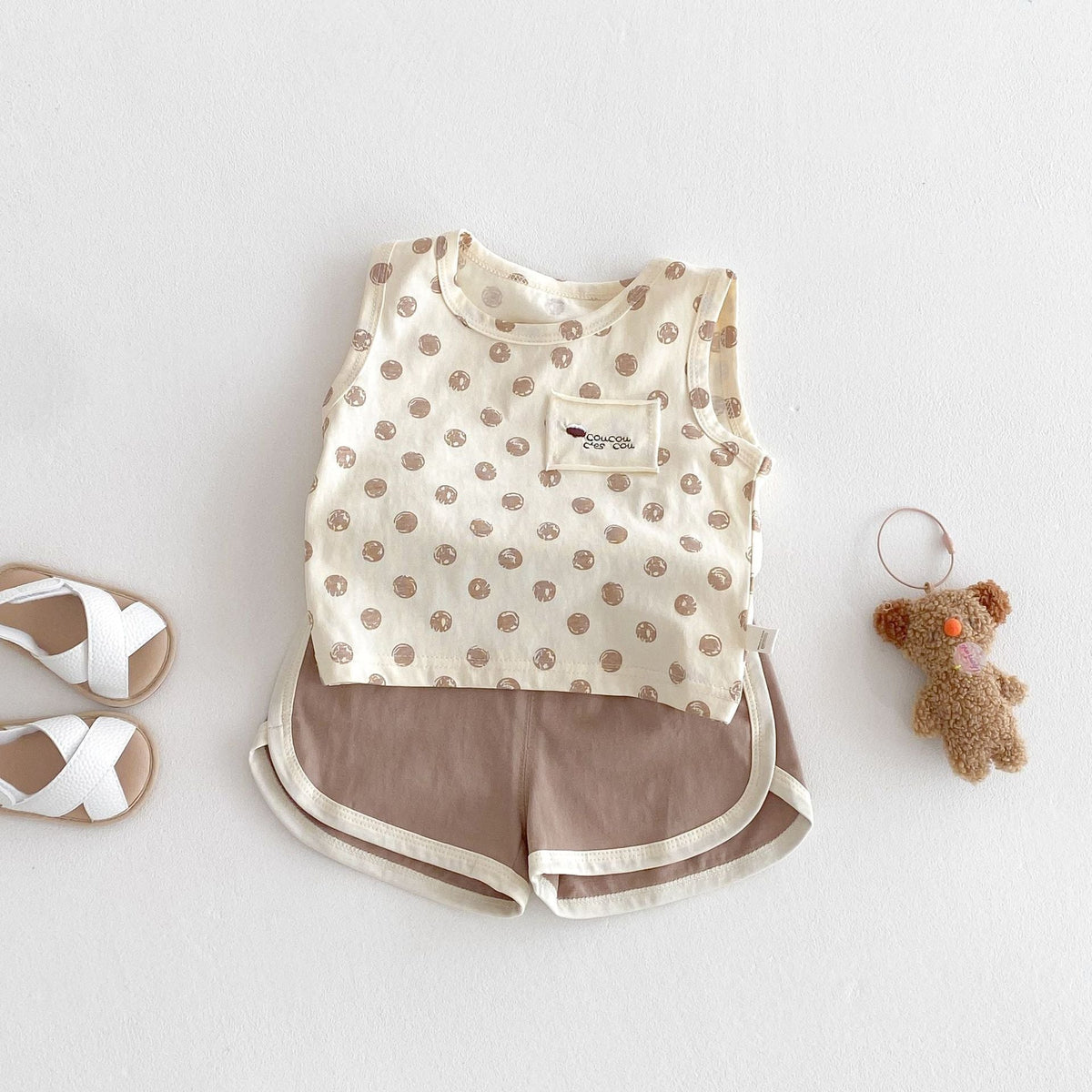 Fashion Camisole Solid Color Shorts Two-piece Set - Cindi Book