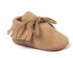 Polychromatic sanding soft bottom tassel shoe baby shoes - Cindi Book