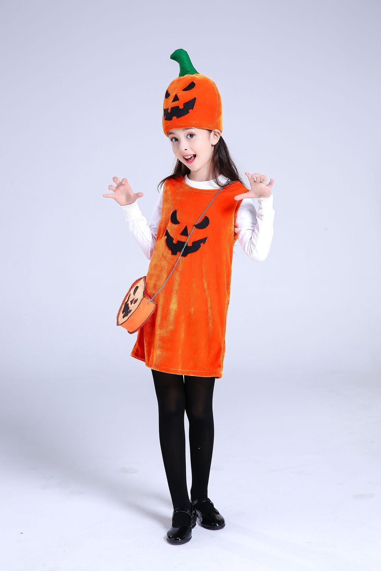 Children's Halloween costume girls pumpkin costume - Cindi Book