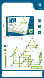 Fort Building Kit Construction Blocks Set Kids Toy Tents Fortress Builder Castles Tunnels Diy 3d Play House For Children Gift - Cindi Book