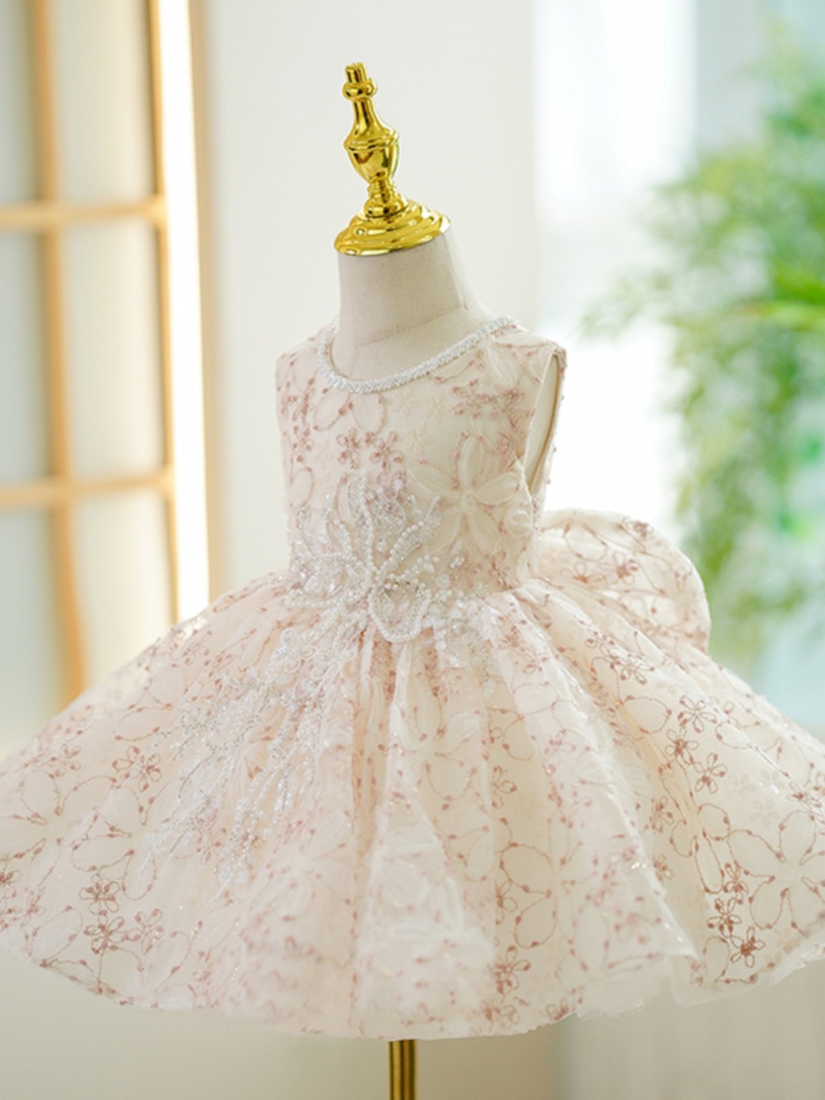 Champagne-colored High-end Piano-style Tutu Performance Outfit - Cindi Book