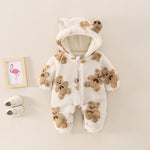 Outdoor Clothes Cute Bear Lamb Wool One-piece Coat - Cindi Book
