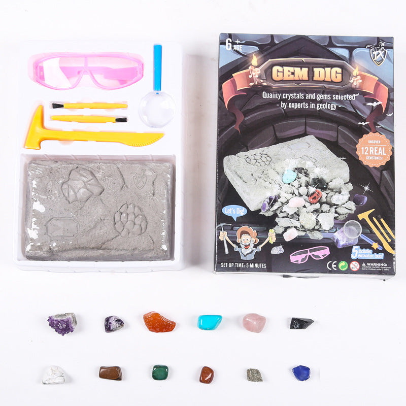 Gem Dig Kit Dig Up 17 Gems STEM Science &amp Educational Toys Make Great Kids Activities - Cindi Book