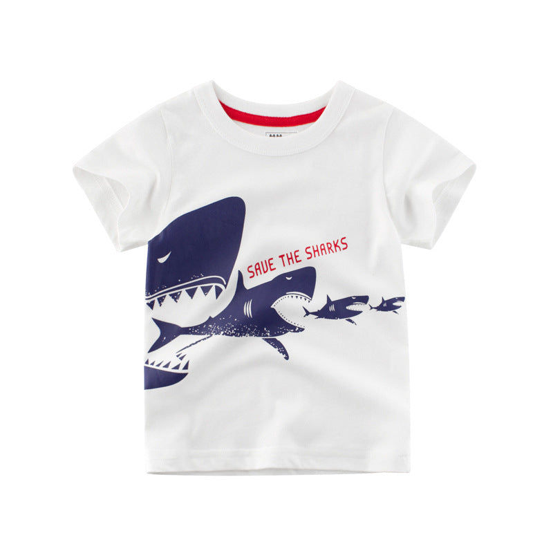 Summer Children's Apparel Fashion Children's Short Sleeve T-Shirt Cotton Kids Outfit Summer Boy Half Sleeve Top