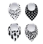 4pcs Lot Bibs Burp Cloth Print Arrow Wave Triangle Baby Bibs Cotton Bandana Accessories - Cindi Book