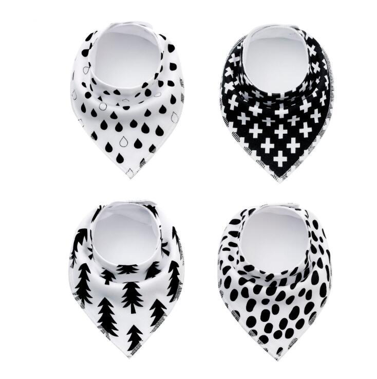 4pcs Lot Bibs Burp Cloth Print Arrow Wave Triangle Baby Bibs Cotton Bandana Accessories - Cindi Book