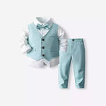 Boy's Waistcoat Suit Spring And Autumn Flower Girl Wedding Clothes Suit - Cindi Book