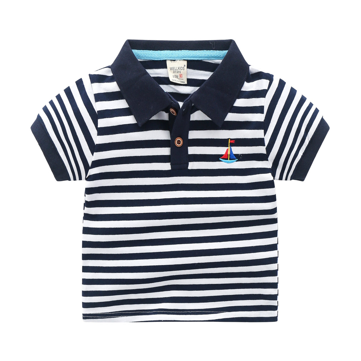 Children's Short-sleeved Polo Shirt Lapel T-shirt - Cindi Book