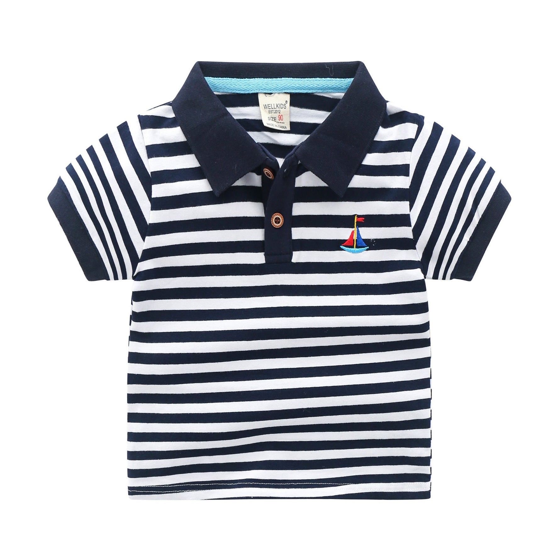 Children's Short-sleeved Polo Shirt Lapel T-shirt - Cindi Book
