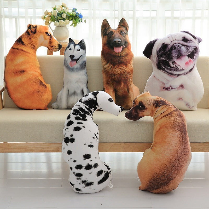 Funny 3D Dog Print Throw Pillow Creative Cushion Cute Plush Doll Gift Home Decor - Cindi Book