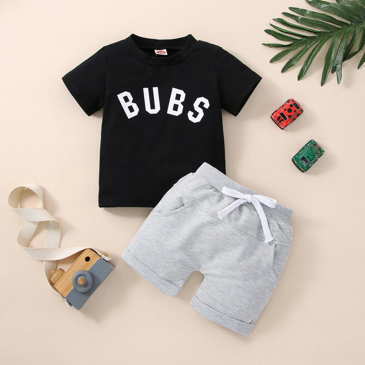 Short Sleeve Suit Boy Letter Printing - Cindi Book