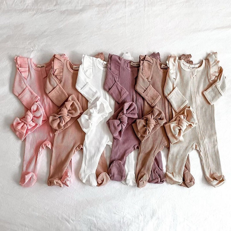 Long-sleeved Knitted Stretch Cotton Suit For Girls - Cindi Book