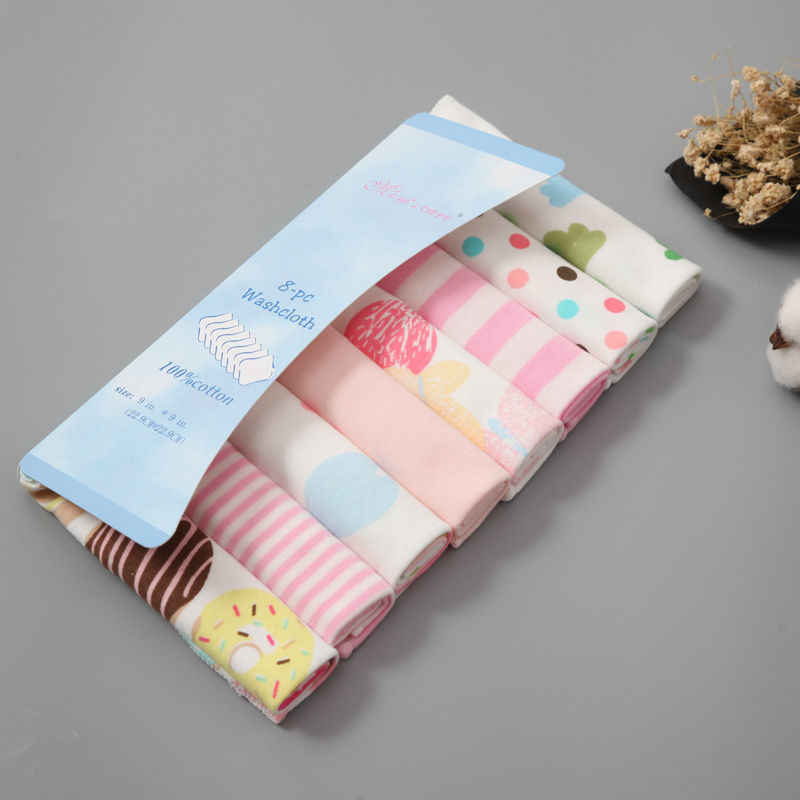 Newborn Cotton Gauze Saliva Towel Foreign Trade Baby Feeding Towel 8 Packs - Cindi Book