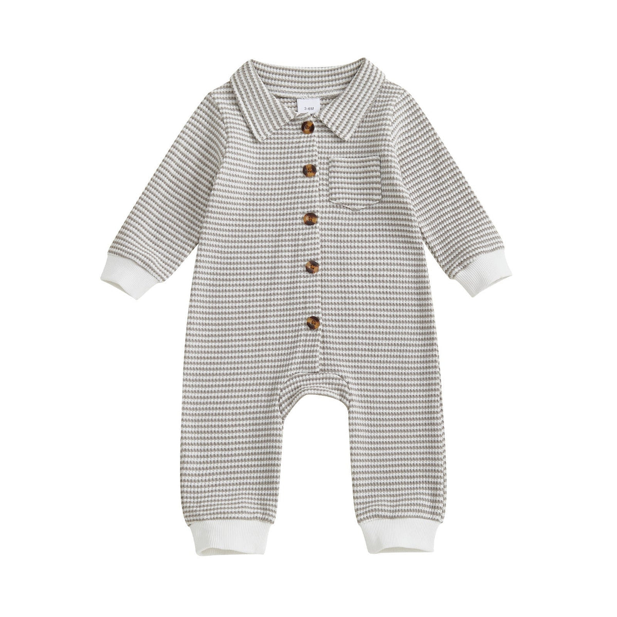 Babies' Jumpsuit Front Open Single-breasted Knitted Long Sleeve - Cindi Book