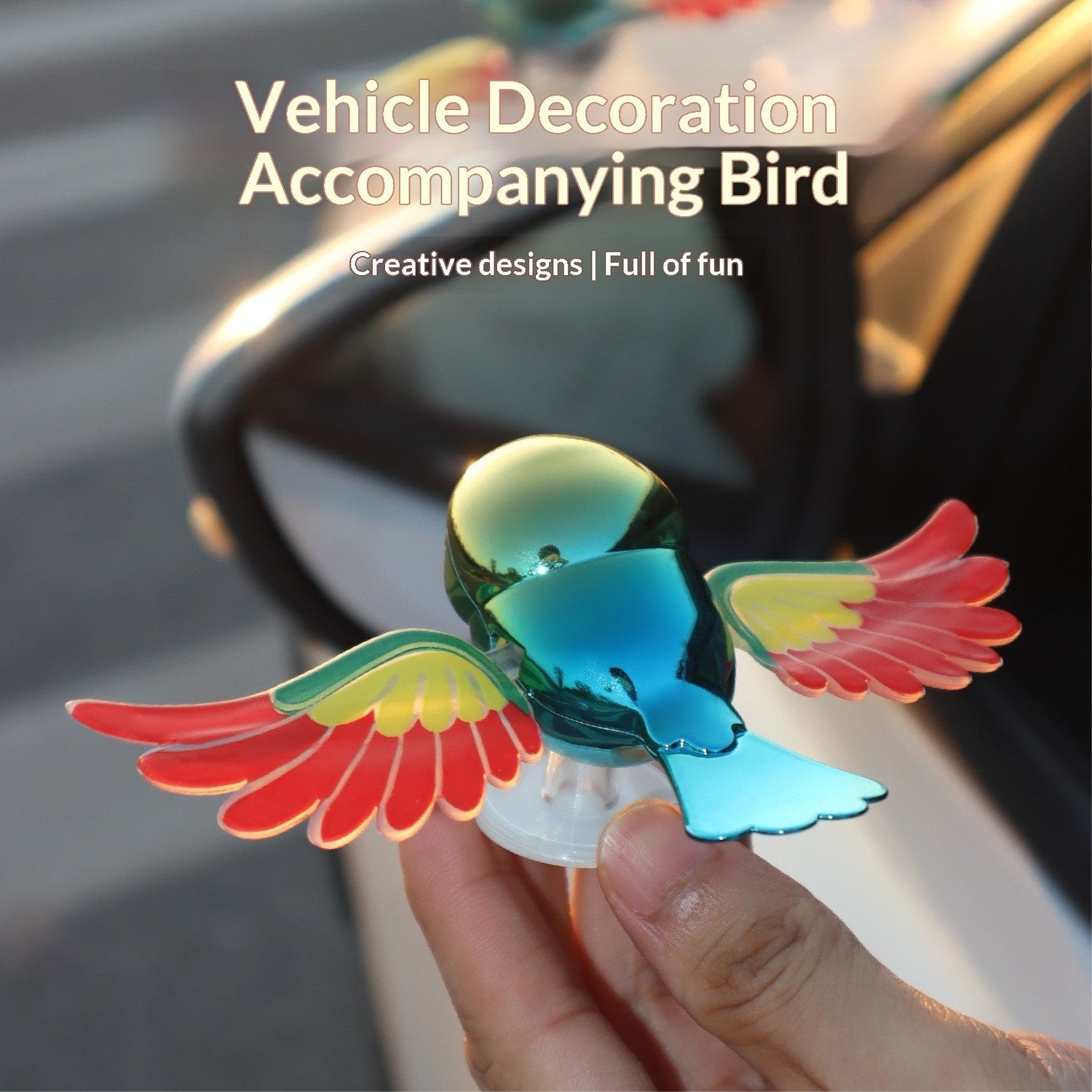 Car-Mounted Little Bird Companion Toy A Unique and Novel Exterior Car Decoration