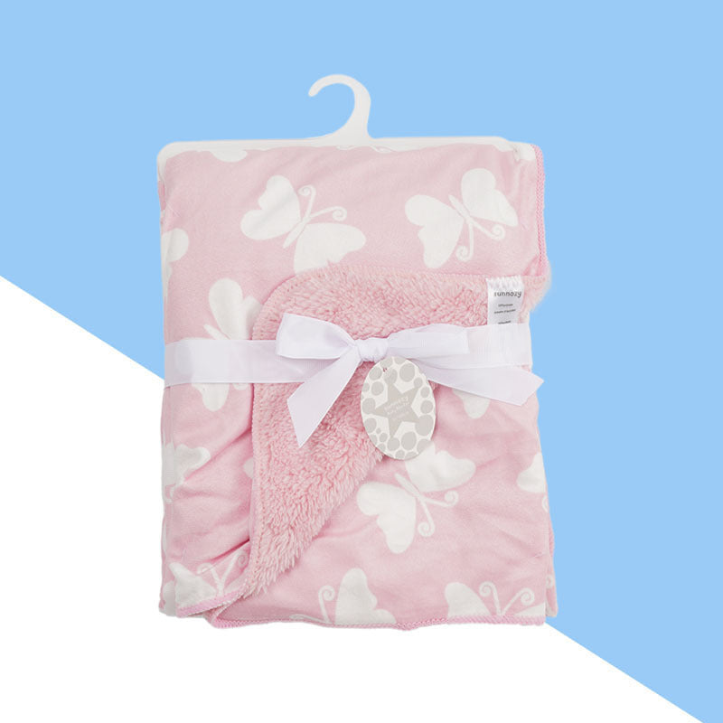 Babies' Woolen Blanket Baby Double Layer Super Soft Plush Blanket - Cindi Book