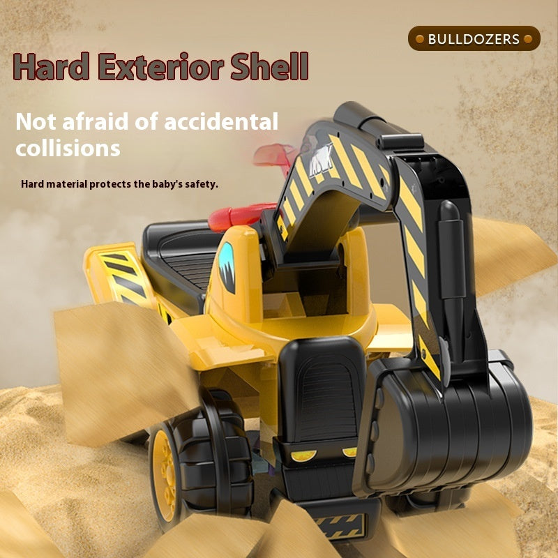 Oversized Portable Riding Hook Machine Electric Excavator Car Girl And Boy Children Excavator Toy Engineering Vehicle - Cindi Book