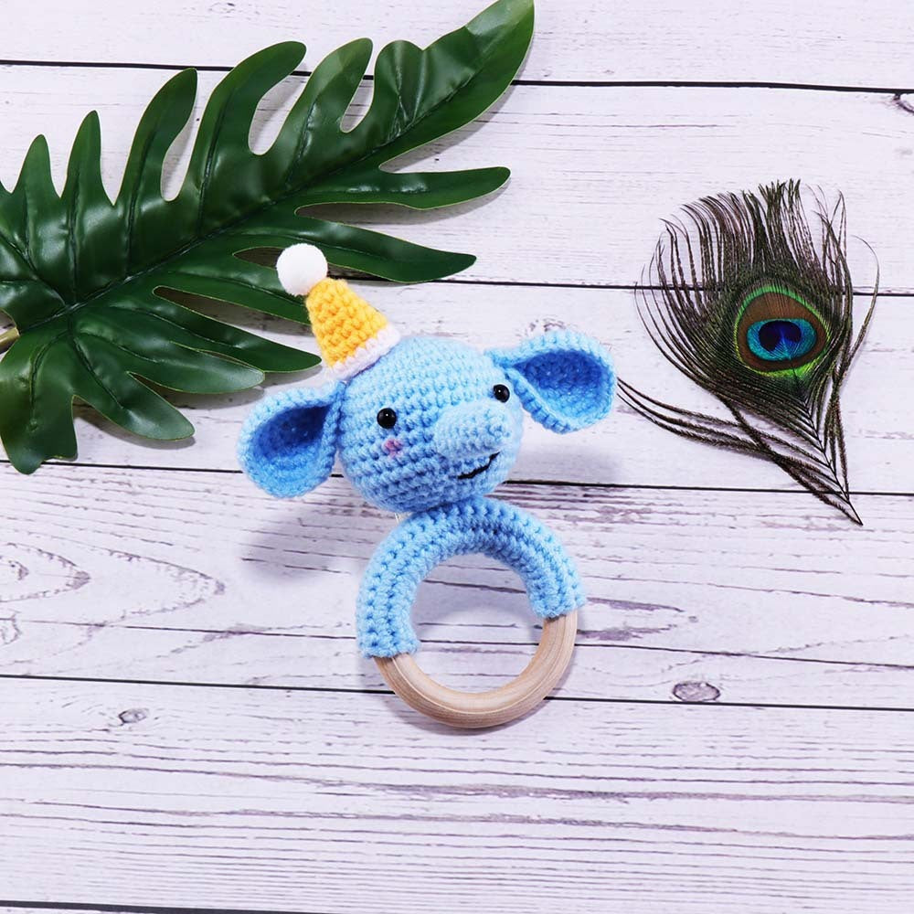 Baby Rattle Hand Woven Cartoon Animal Bracelet Newborn Soothing Doll - Cindi Book