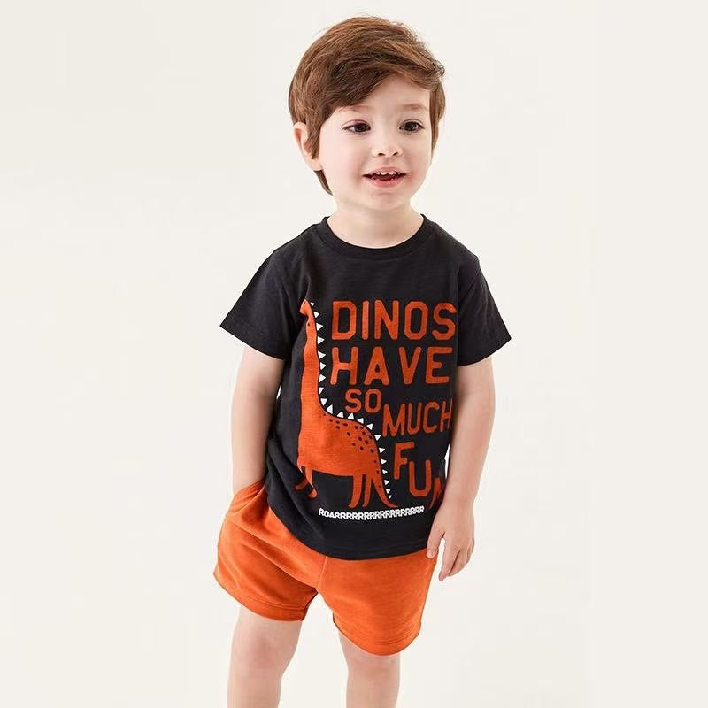 Set Cotton Short Sleeve T-Shirt Children's Set