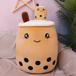 Fruit Milky Tea Cup Pillow Plush Toy Leather Phone Case - Cindi Book