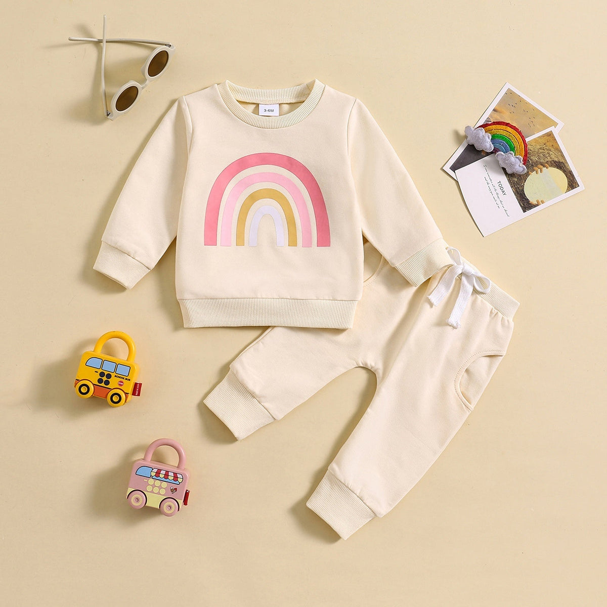 Children's Suit 0-3 Years Old Girl's Clothes Long-sleeved Sweater Fashionable Outer Wear Sweatpants - Cindi Book