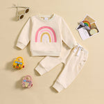 Children's Suit 0-3 Years Old Girl's Clothes Long-sleeved Sweater Fashionable Outer Wear Sweatpants - Cindi Book