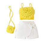 Girl's 3D Flower Pulling Strap Set - Cindi Book