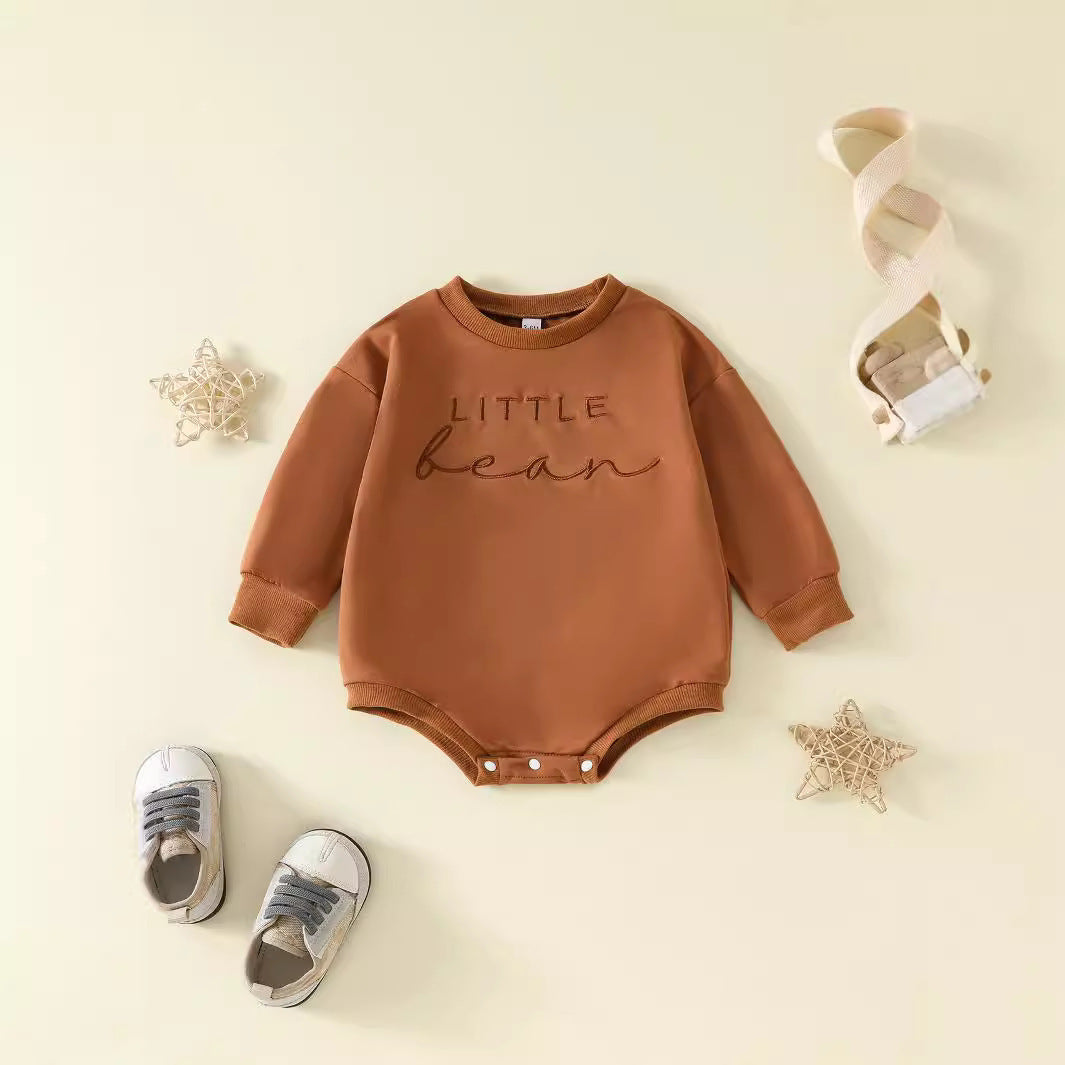 Children Alphabet Embroidery Long-sleeve Jumpsuit - Cindi Book