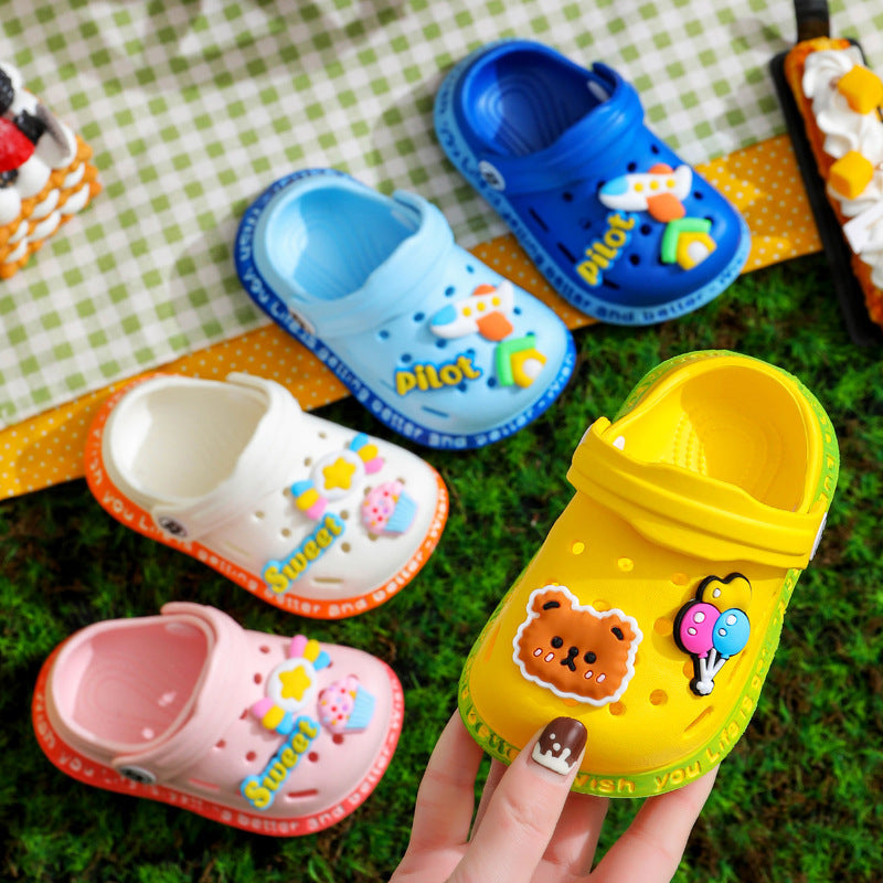 Kids Cartoon Cave Hole Sandals - Cindi Book