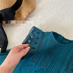 Girls' Summer Green Mesh Stitching Sleeveless Lace Vest Dress - Cindi Book