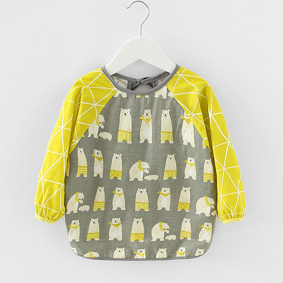Baby Dinner Coverall Bib Spring And Autumn Long Sleeve Apron - Cindi Book