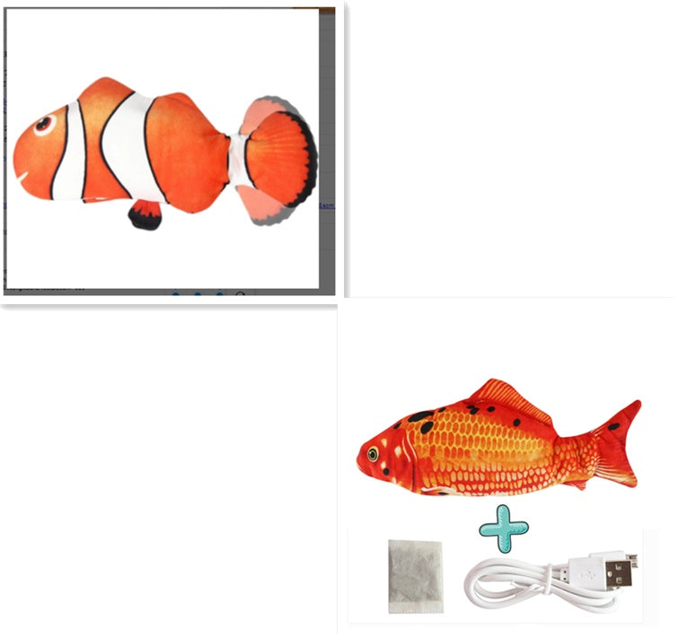 Electric Funny Cat Simulation Fish Beating Usb Jumping Cat Toy - Cindi Book