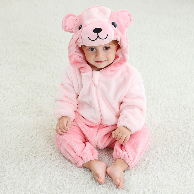 Flannel Animal Onesie For Kids - Cindi Book