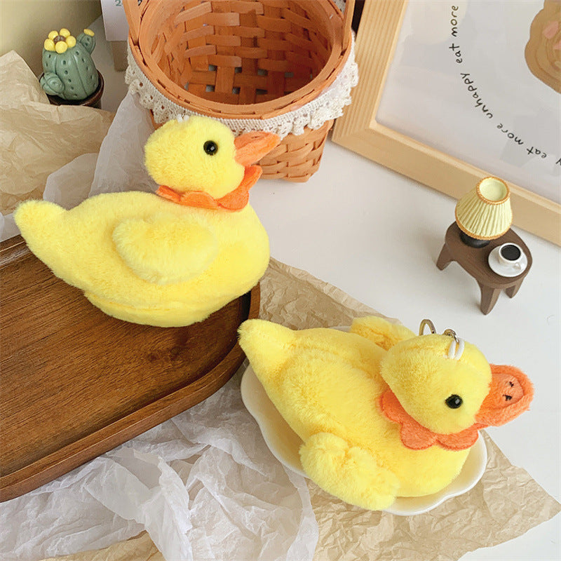 Cute Cole Duck Plush Toy Creative Yellow Little Duck Keychain Small Pendant Doll - Cindi Book