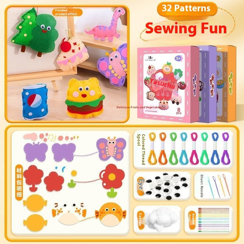 Children's Sewing Fun Toy Baby Handmade Cute Doll Pendant - Cindi Book