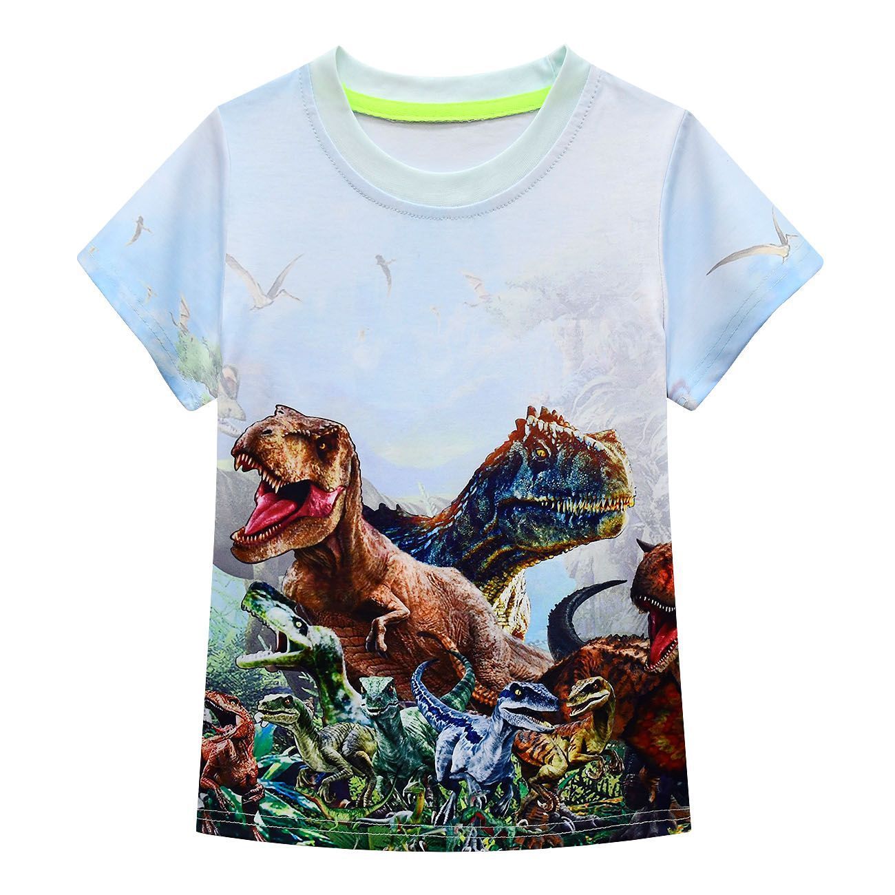 Children And Teens Dinosaur World Cartoon Boy T-shirt Short Sleeve - Cindi Book
