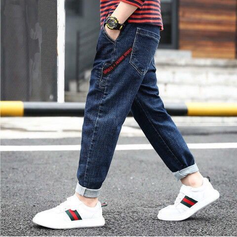 Boys' Denim Trousers Trousers Children's Clothing - Cindi Book