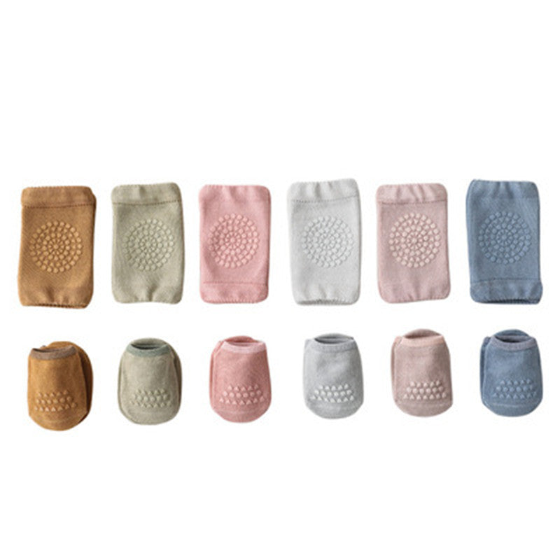 Children's Knee Pad Terry Floor Socks Set Toddler Protection - Cindi Book