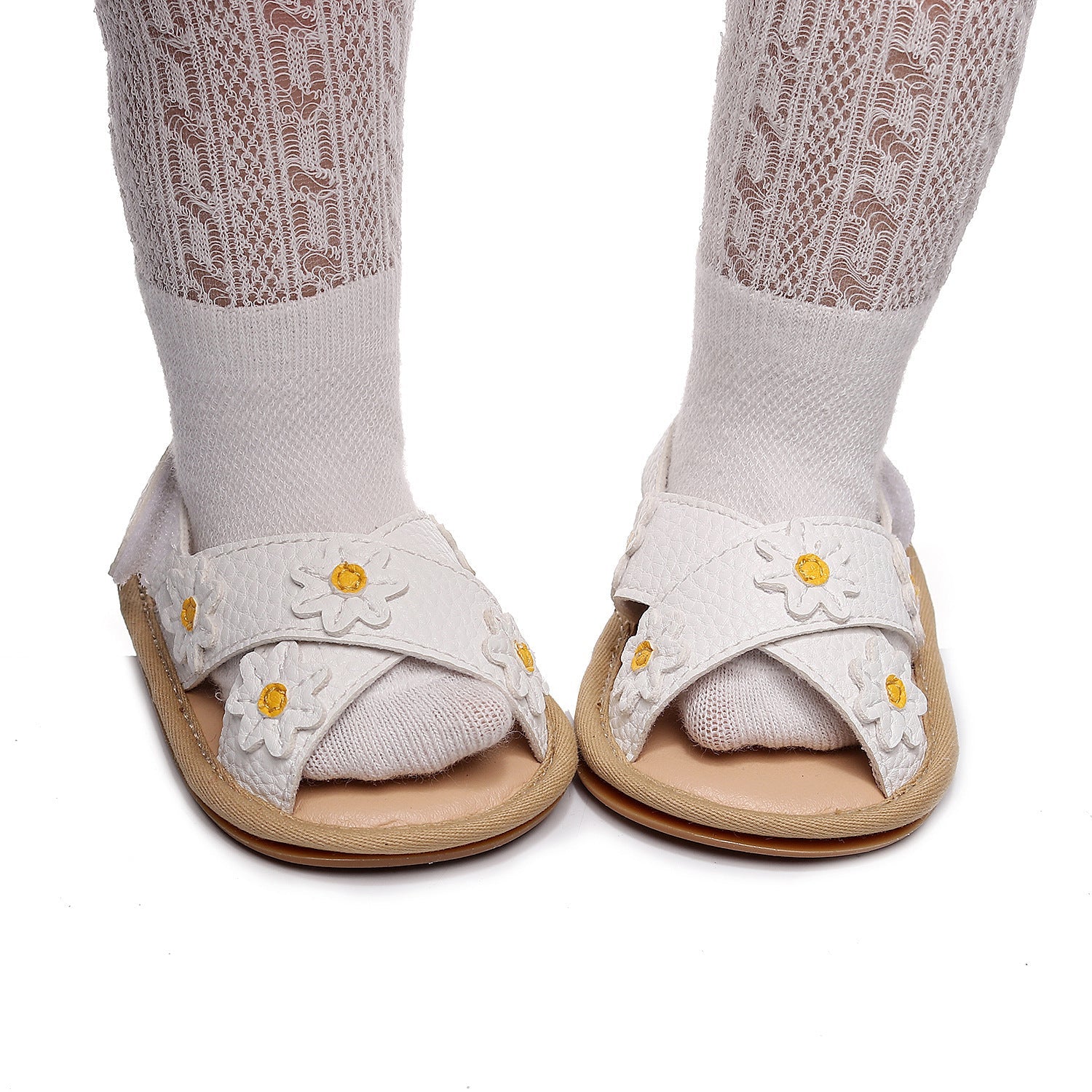 Girls' Sandals With Cross Strap Floral - Cindi Book