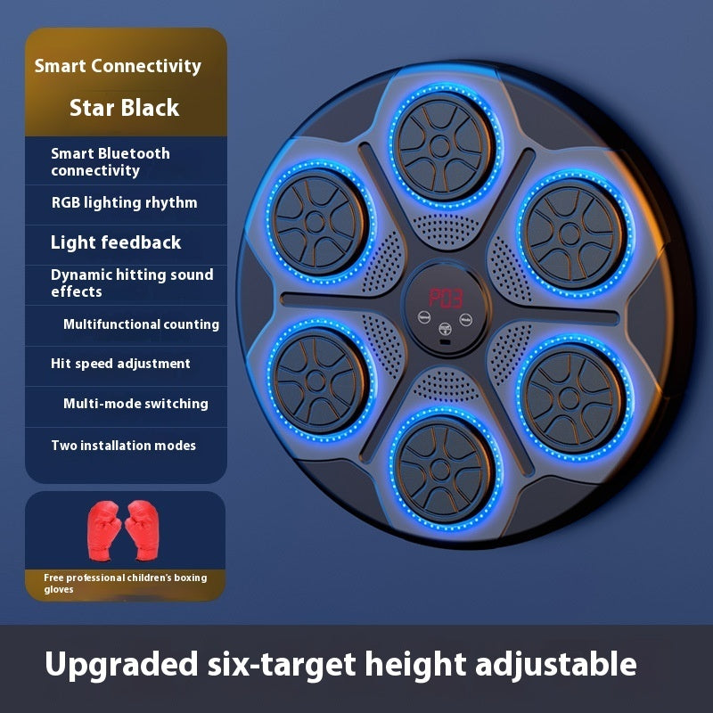 Music Boxing Machine Household With RGB Light Bluetooth-compatible Adults Mode Speed Adjustable For Indoor Kickboxing Karate Fitness Home - Cindi Book