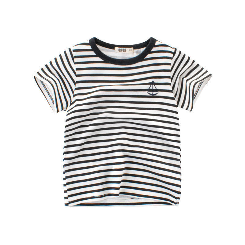Boys' Cotton Kids Striped T-Shirt - Cindi Book