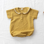 Ultra-thin Cool Lapel Baby College Style Jumpsuit - Cindi Book