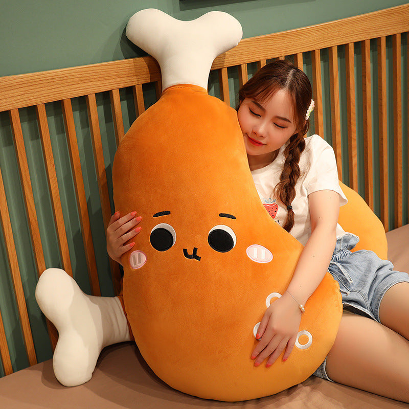 Large Chicken Leg Throw Pillow Plush Toy Home Cushion - Cindi Book